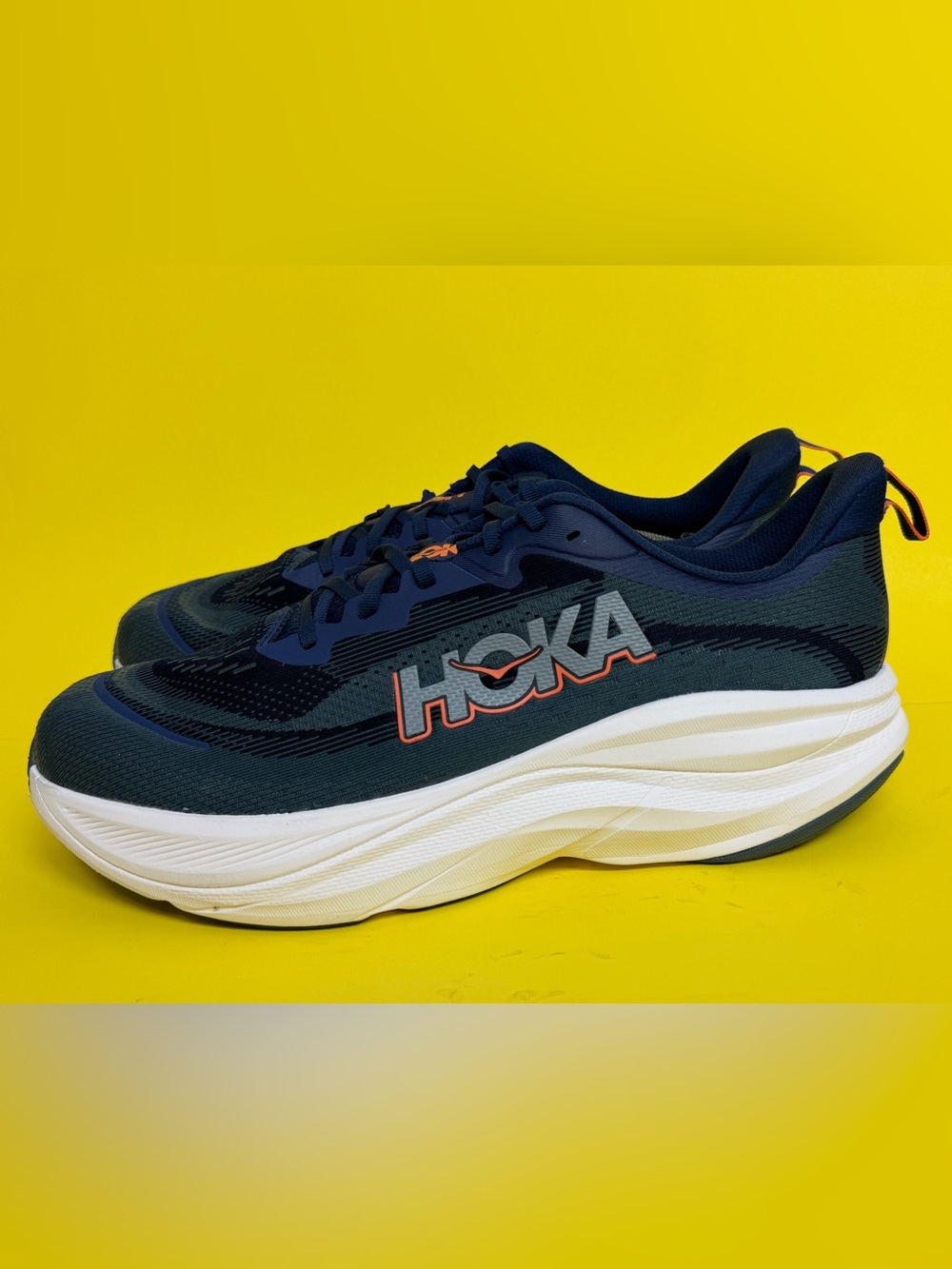 Hoka One One Skyflow Shoes Mens 14 2E Wide Varsity Navy Running BARELY WORN